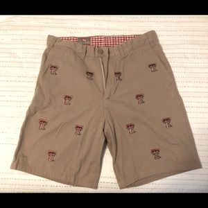 Sz 32 Texas Tech Pennington & Bailes Khaki Shorts